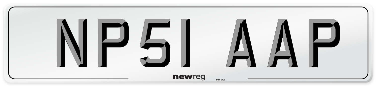 NP51 AAP Number Plate from New Reg
